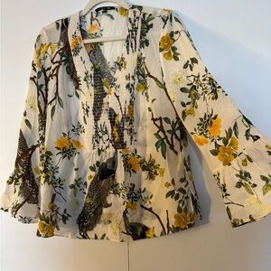 Kobi Halperin Maurie women's silk V-neck blouse size small